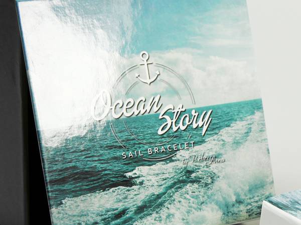 ocean story schmuck verpackung glänzend bedruckt logo hochglanz
