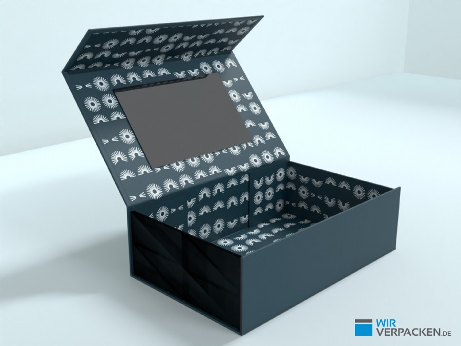 Faltbare Magnetbox mit Spiegel