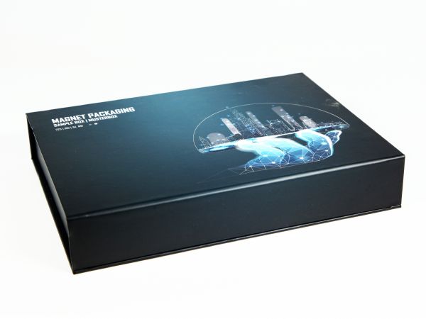 Bedruckbare Klappbox 225 x 160 x 34 mm - Verpackung DIN A5 Standardmaß, Produktverpackung, Geschenkverpackung, vollflächig im Digitaldruck bedruckbar, Innenraum bedruckbar