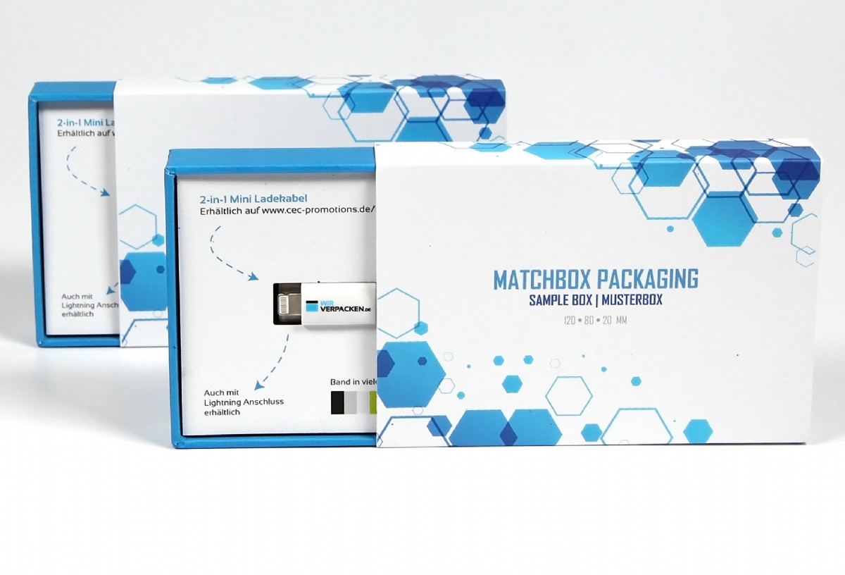 matchbox packaging bedruckte vorderseite